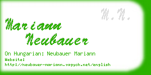 mariann neubauer business card